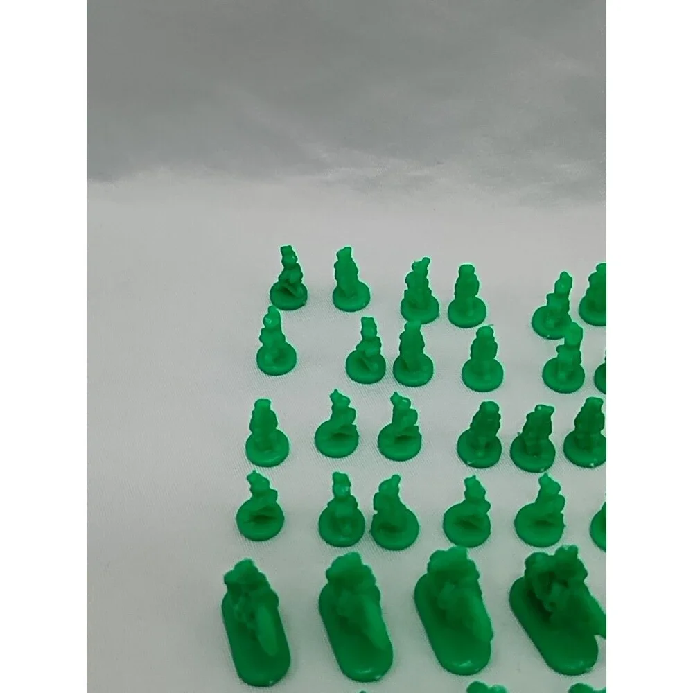 Set Of (60) 1993 Risk Green Board Game Player Pieces